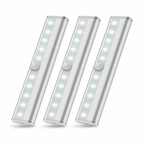 10 LED Motion Sensor Stick-on Light Bar (3 Pack)