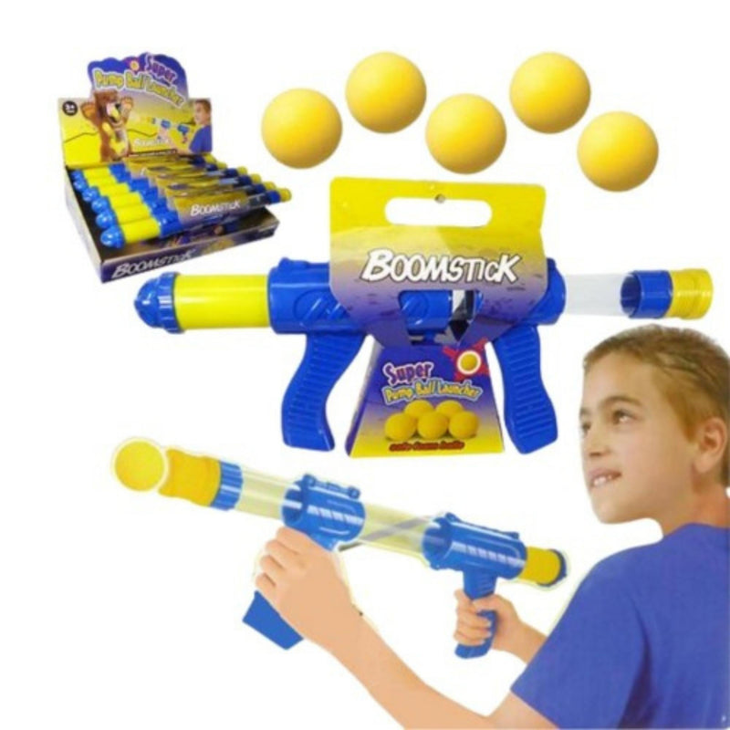 Boomstick Toy Ball Launcher With 6 Foam Balls