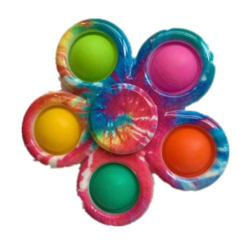 3 Pack: Tie-Dye Popper Fidget Spinner Toy