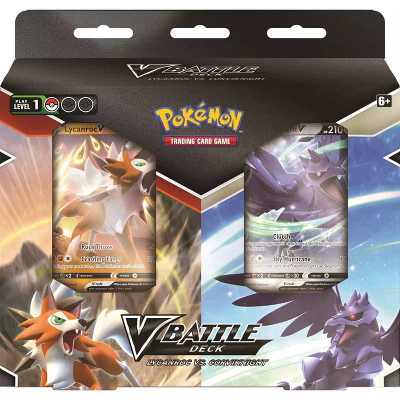 Pokemon Lycanroc vs. Corviknight - V Battle Deck Trading Card Game