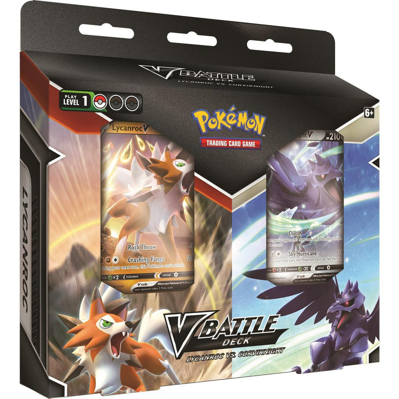 Pokemon Lycanroc vs. Corviknight - V Battle Deck Trading Card Game