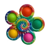 3 Pack: Tie-Dye Popper Fidget Spinner Toy