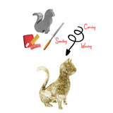 Cat Soapstone Carving Kit: Safe and Fun DIY Craft for Kids and Adults