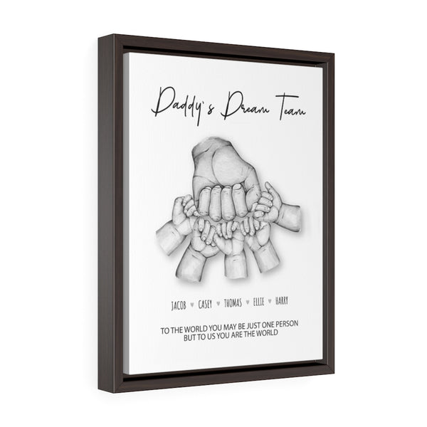 Custom Fist Bump Framed Canvas