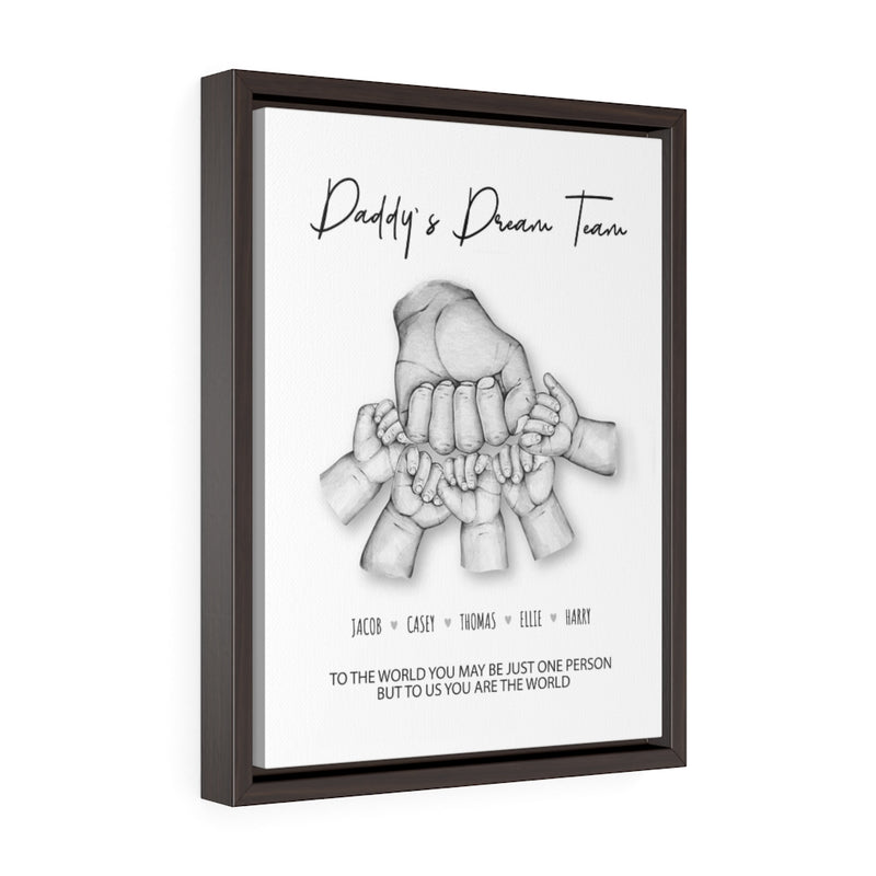 Custom Fist Bump Framed Canvas