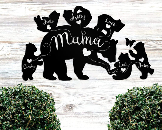 Mama Bear Metal Sign