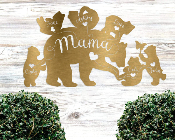 Mama Bear Metal Sign