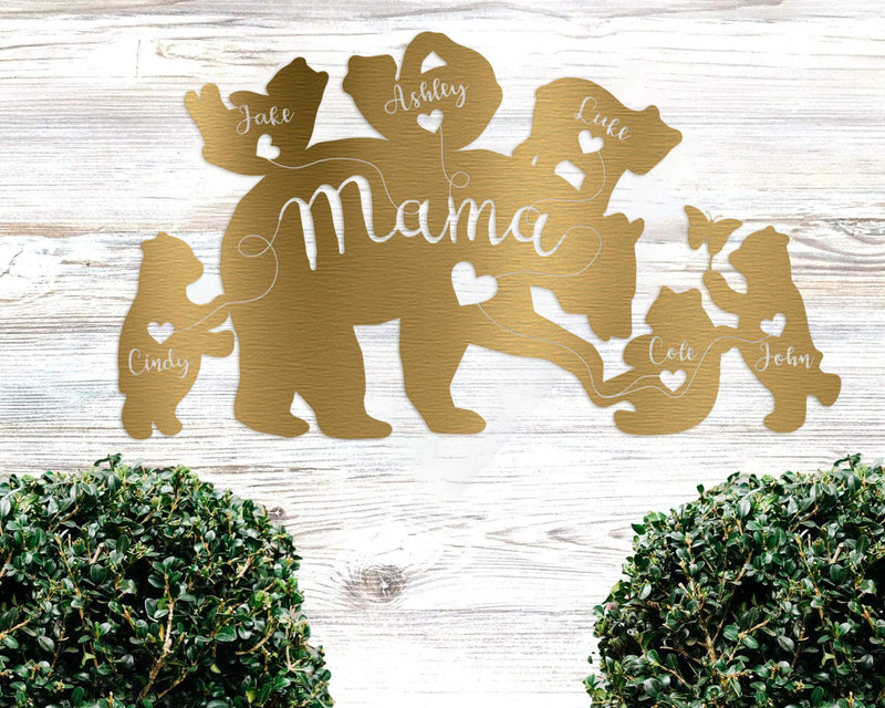 Mama Bear Metal Sign