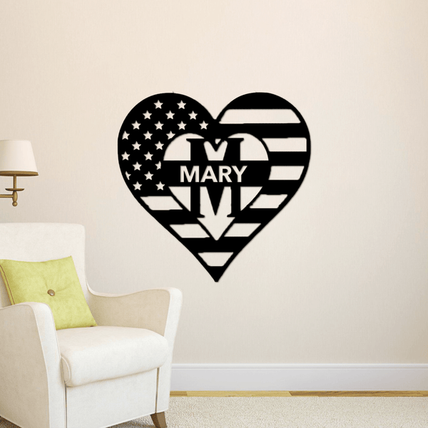 USA Heart Flag