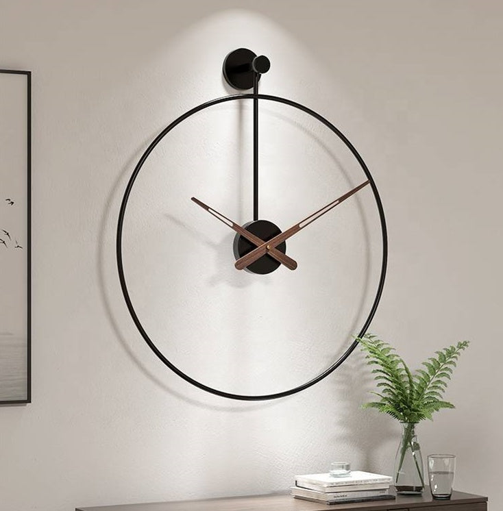 Minimalist Walnut Wall Clock