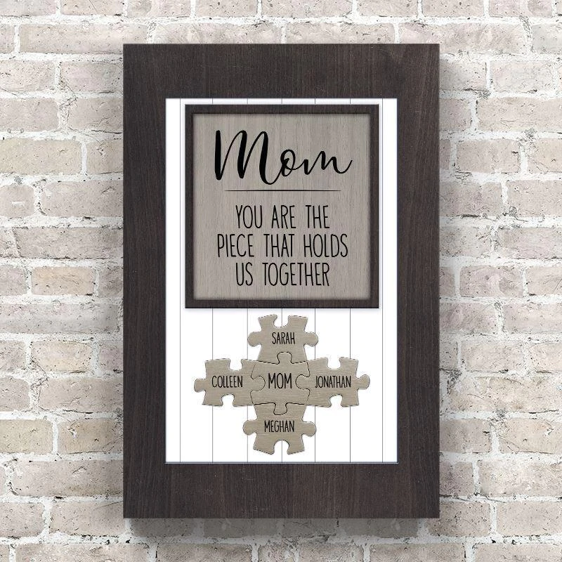 For Mom Puzzle Sign Canvas