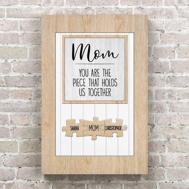 For Mom Puzzle Sign Canvas