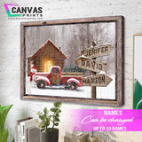 Personalized Red Truck Canvas