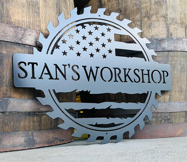 Dad's Workshop Metal Art Sign