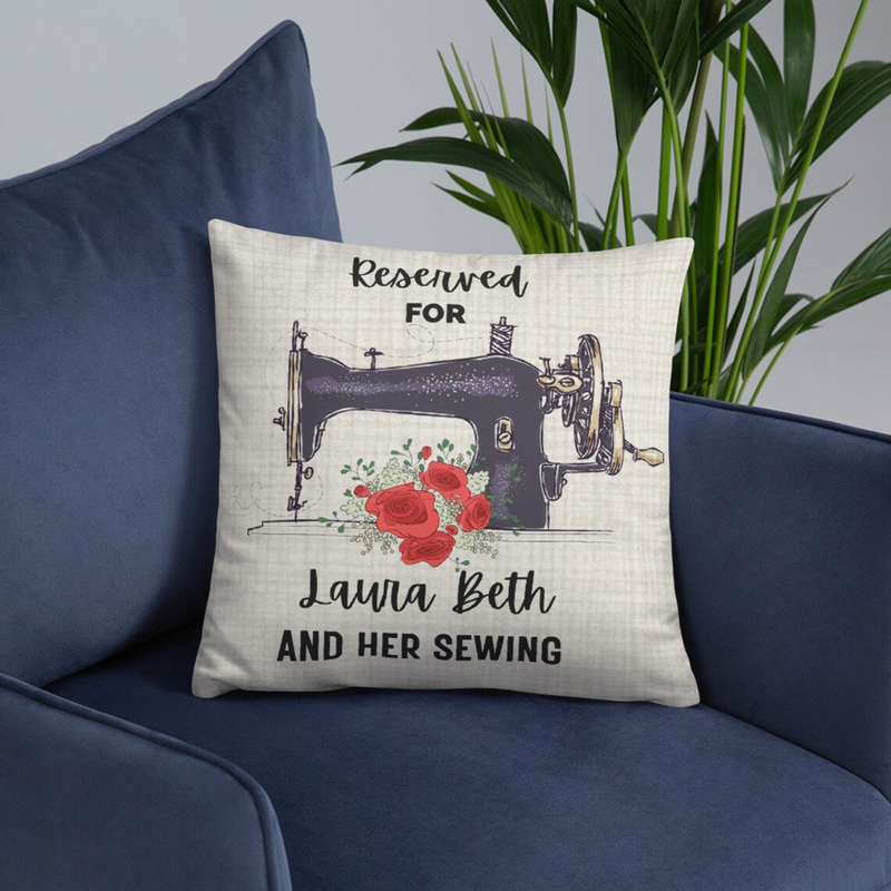 Personalized Sewing Design Pillow