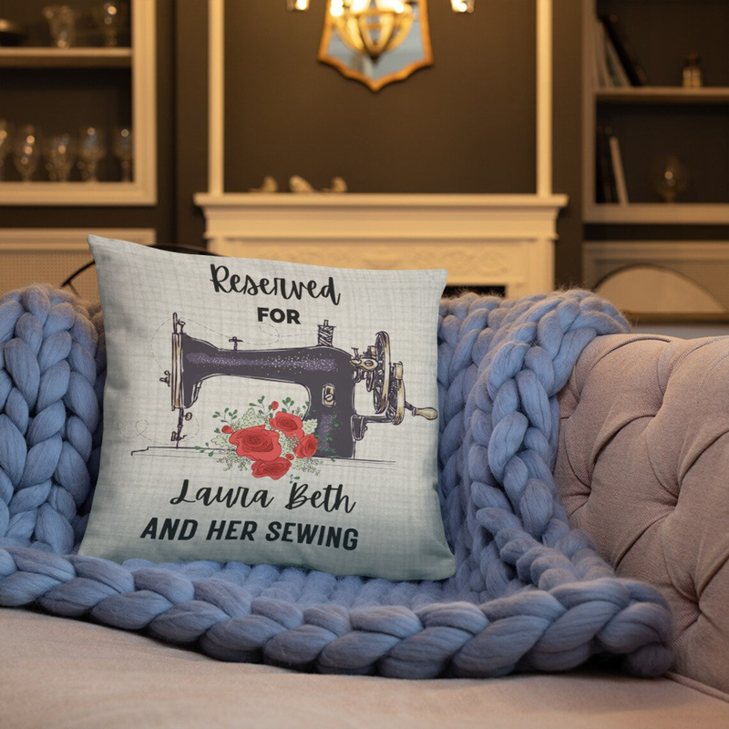 Personalized Sewing Design Pillow