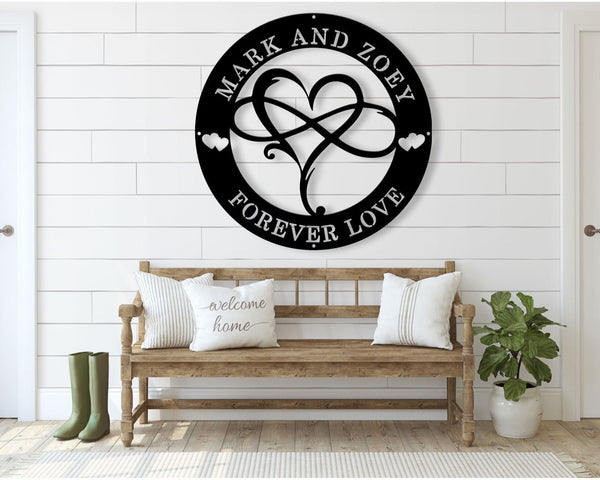 Personalized Love Metal Sign