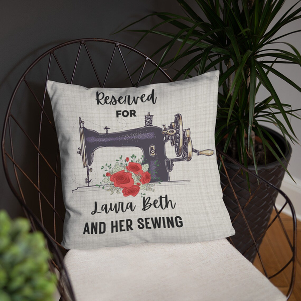 Personalized Sewing Design Pillow