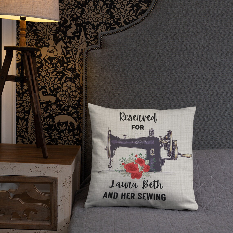 Personalized Sewing Design Pillow