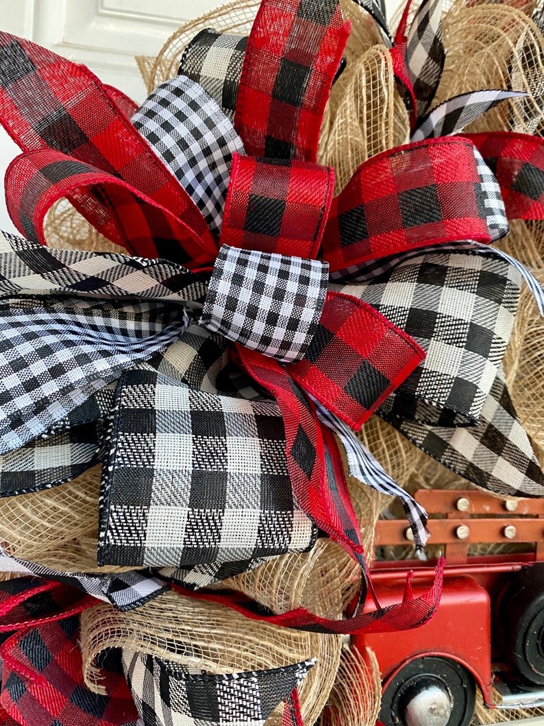 Vintage Red Truck Christmas Wreath