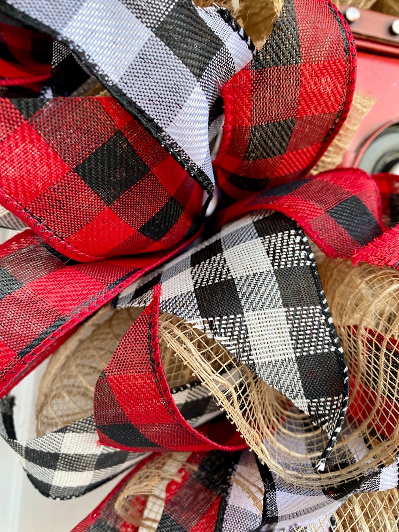 Vintage Red Truck Christmas Wreath