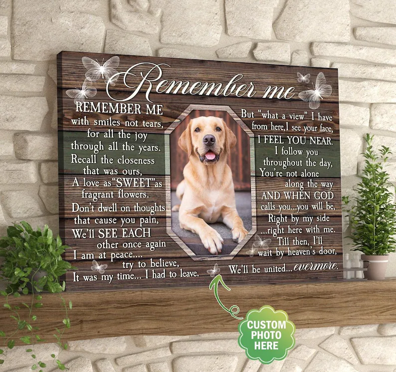 Personalized Dog Memorial Canvas