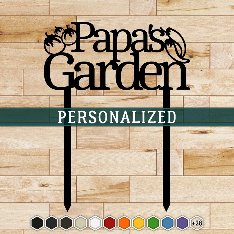 Papa's Garden Metal Sign